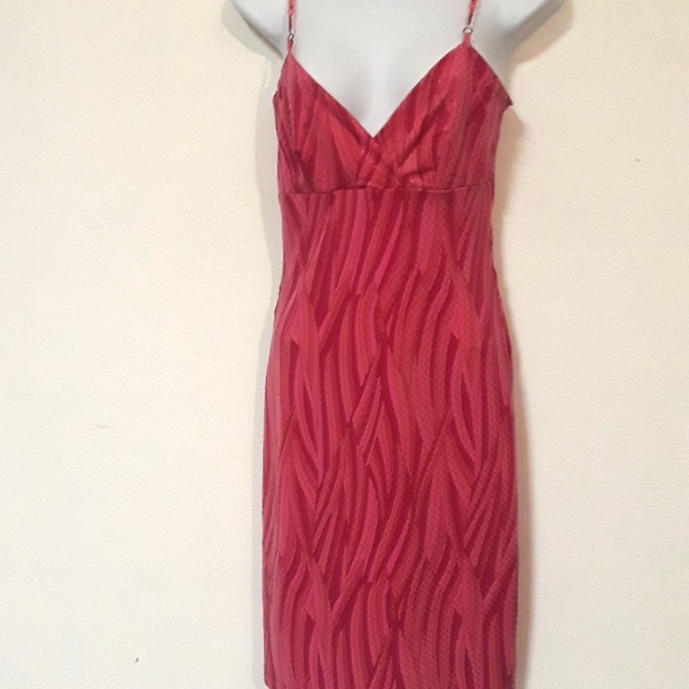 *CDR2 - VTG. USA MY MICHELLE SZ. MED THIN STRAP PINK DRESS USA